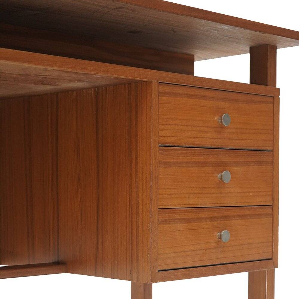 Teak desk with drawers, 1960s