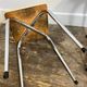 Pair of vintage stools, white formica and chrome