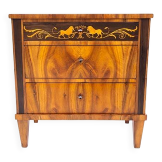 Unique walnut chest of drawers, Germany, circa 1890. After restoration