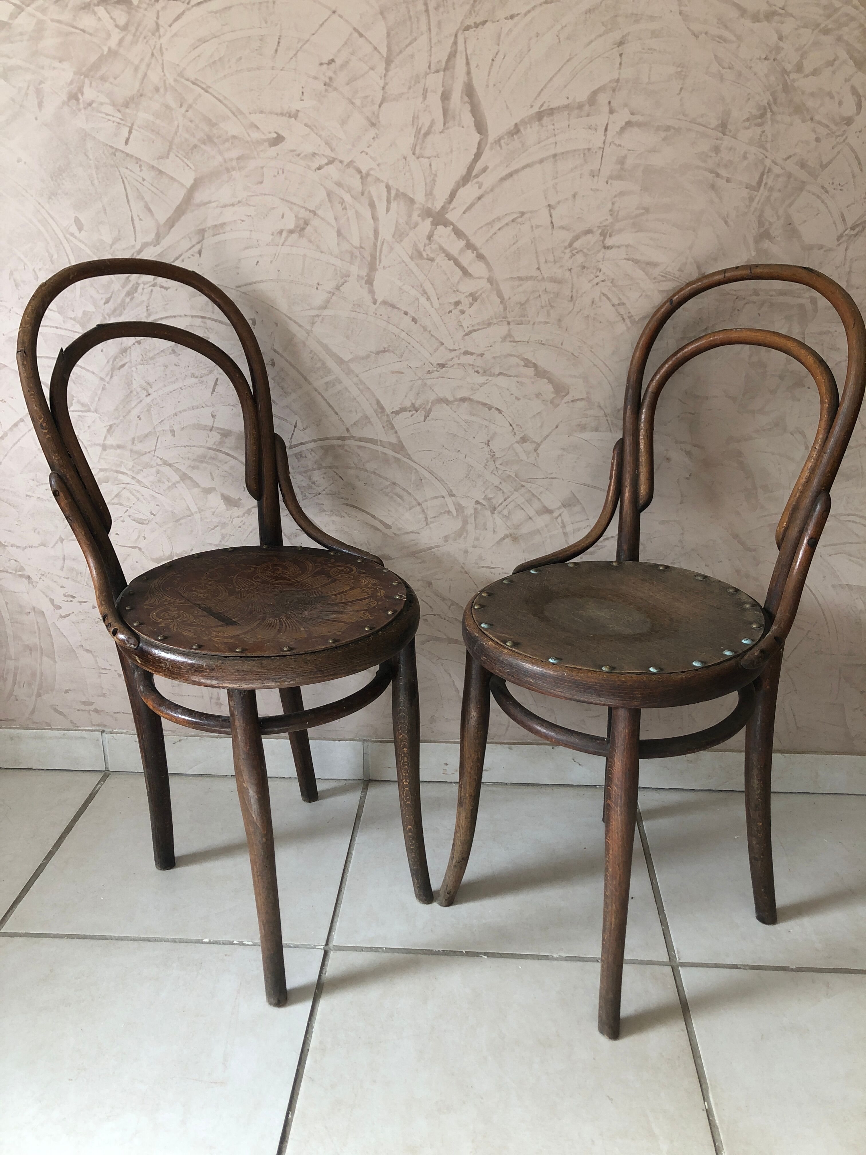 Pair of bistro chairs