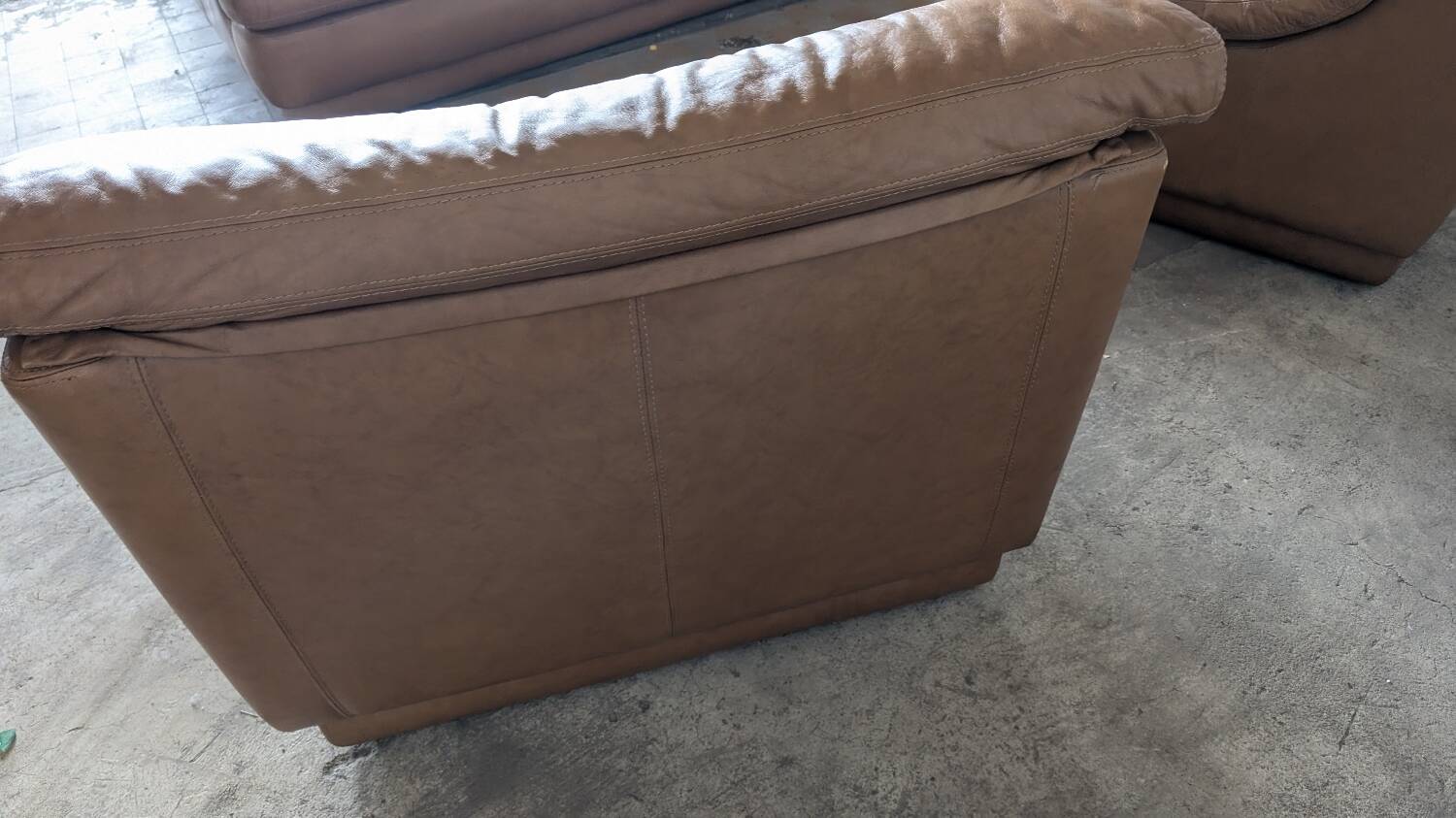 Designer leather sofa