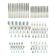 Christofle Perles, 72-piece cutlery set in silver-plated metal, excellent condition.