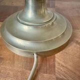 Lamp base in brass and chrome-plated steel