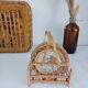 Set of 6 butterfly wicker coasters