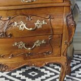 Coffin-style chest of drawers in walnut