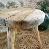 Tabouret tripode brutaliste, restauré.