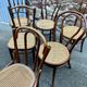Set of 6 Thonet Fischel restaurant bistro chairs mismatch curved wood