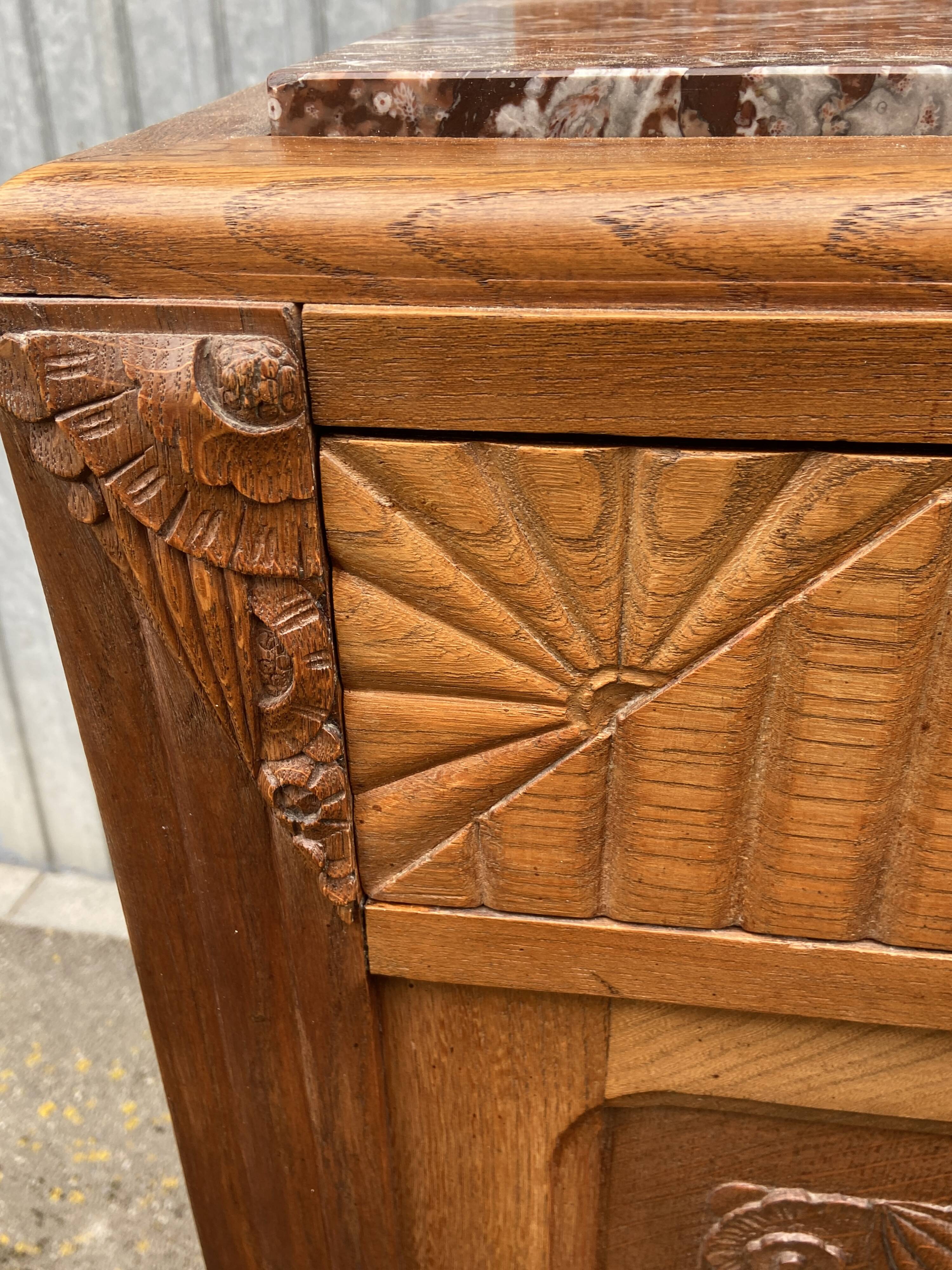 French Art Deco buffet in solid wood