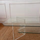 Table basse en Plexiglas et verre vintage 
