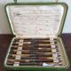 Box 12 dessert knives chatellerault horn handle