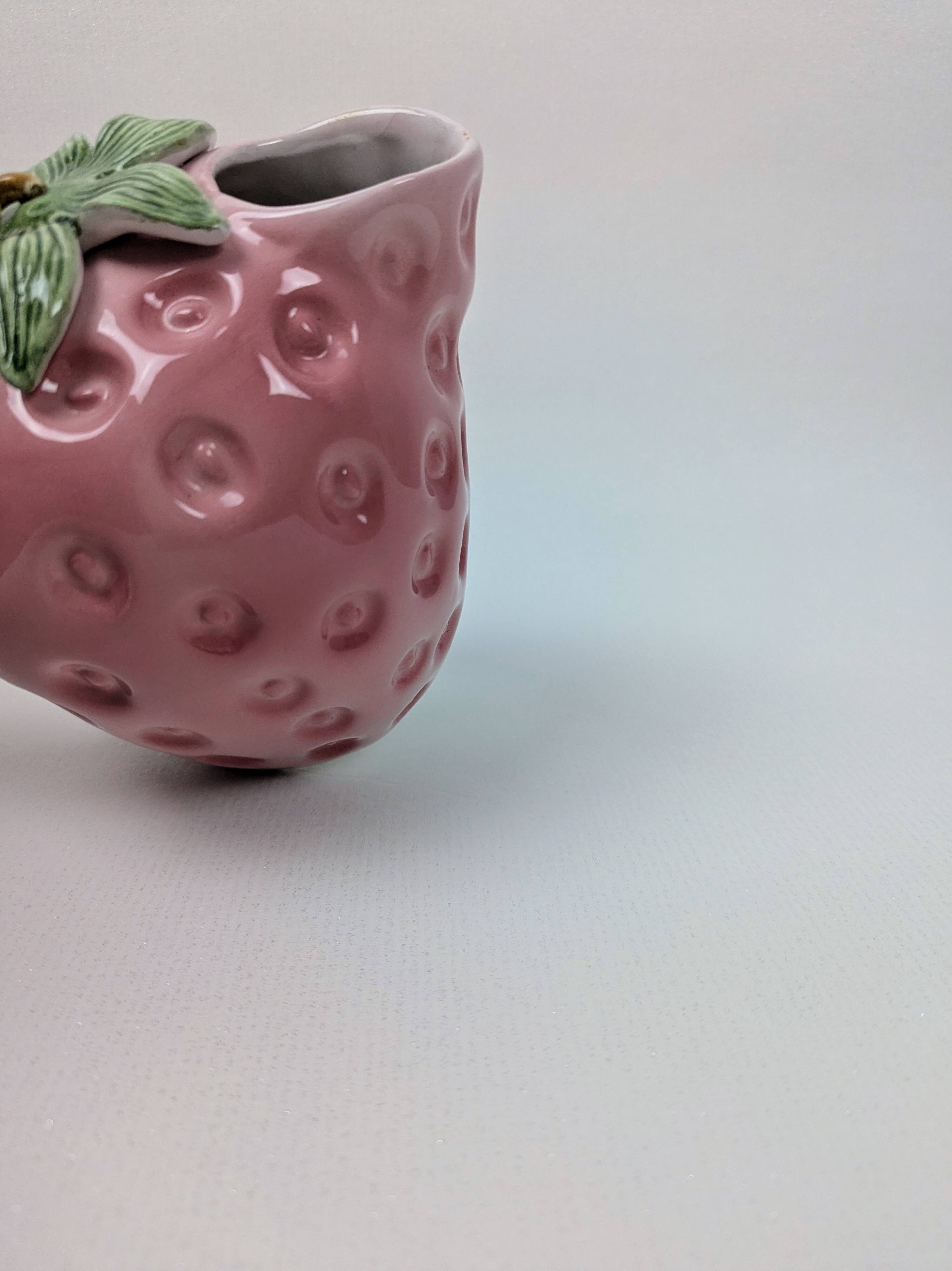 Strawberry jug in slip