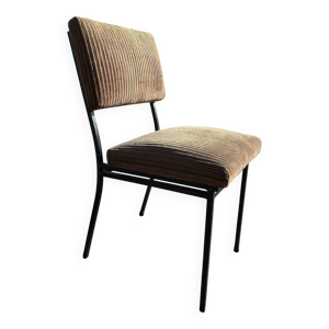 Chaise vintage en métal - velours