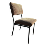Vintage metal and velvet chair 1950