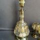 Amber crystal enamel and gilded liquor service