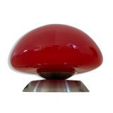 Vintage mushroom lamp in red opaline