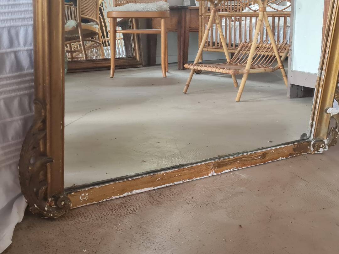 Antique gilded mirror 150 x 90 with moldings