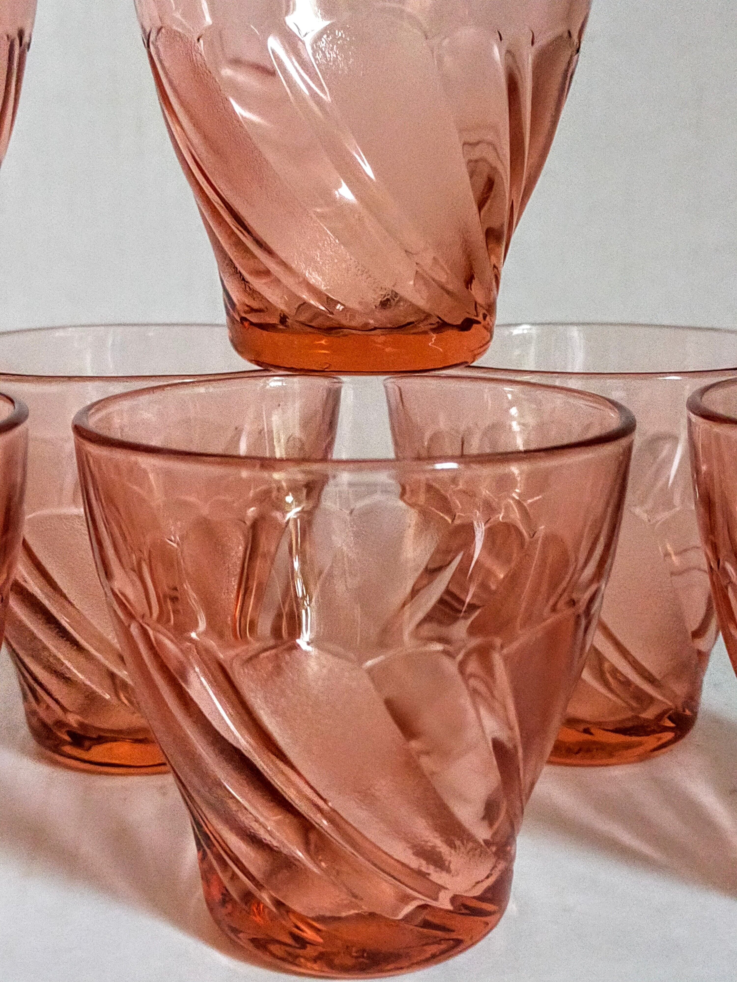 Nine Vereco glasses in Rise glass 80s