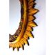 Golden wooden sun mirror, France, 1980, 70cm