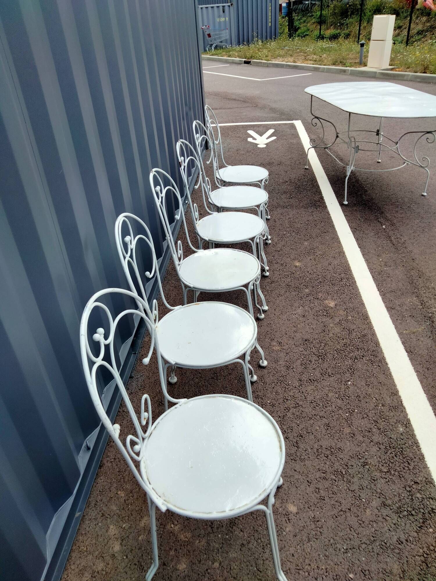 Garden furniture in old iron 6 places