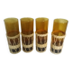 Amber glass and wicker glasses