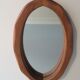 Brutalist mirror in solid oak, hand carved, Belgium 1970