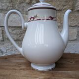 Cafetière en porcelaine Limoges Guy Degrenne échantillon avec dorure