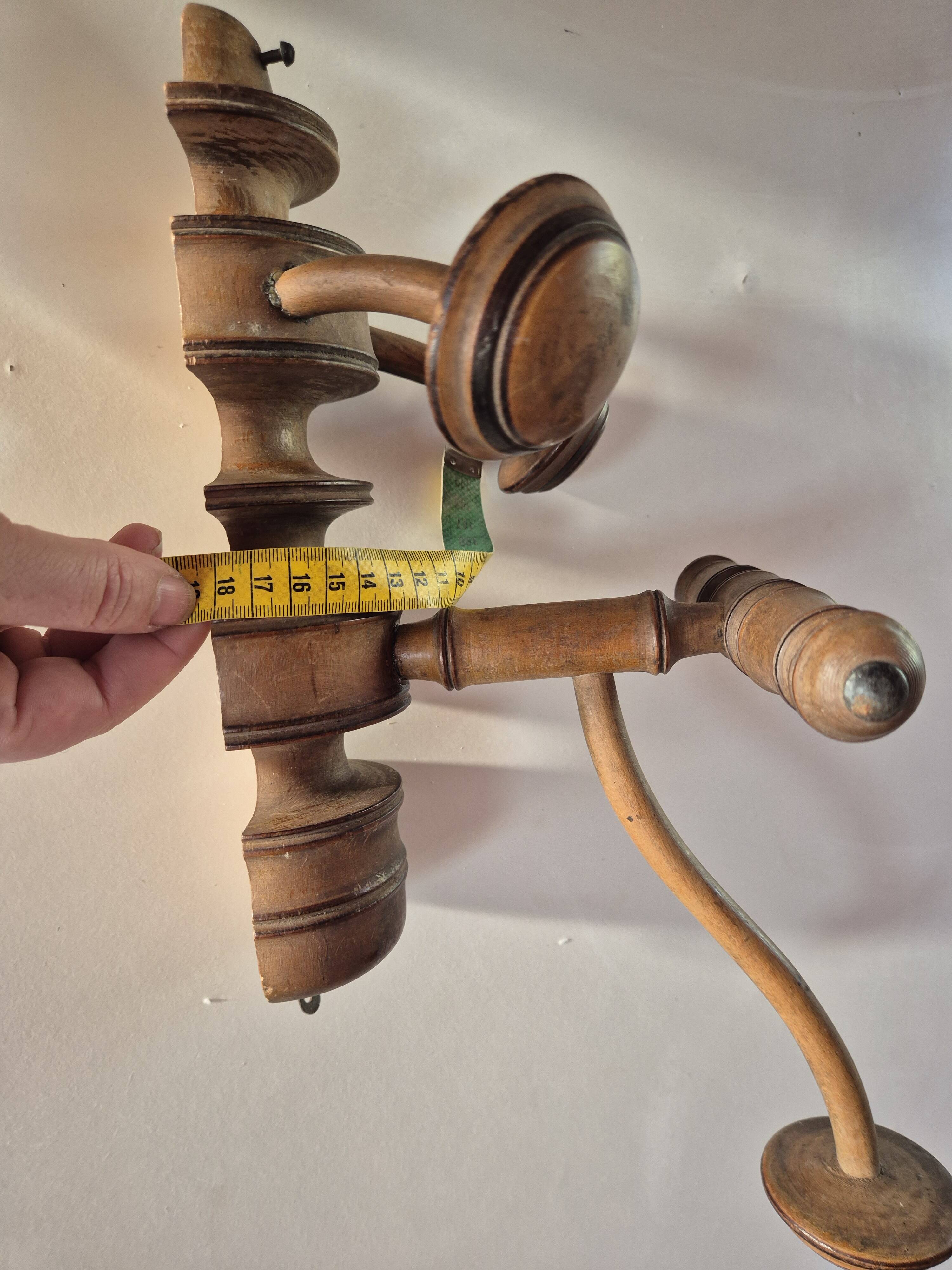 vintage wooden coat rack from the 1960s