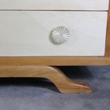 Elegant cassettiera in wood, restored, Italia 1950s, in good conditions