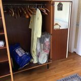 Vintage wardrobe veneer blond oak varnished