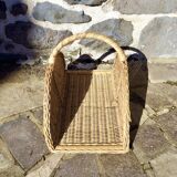 Wicker log basket