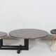 Sculptural coffee table in granite and wood, Italy 1980s.
