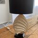 Vintage ceramic shell lamp 80s