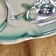 Artichoke plate Digoin in majolica faience barbotine