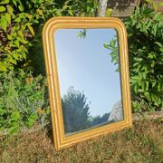 Miroir Louis-Philippe ancien doré patiné