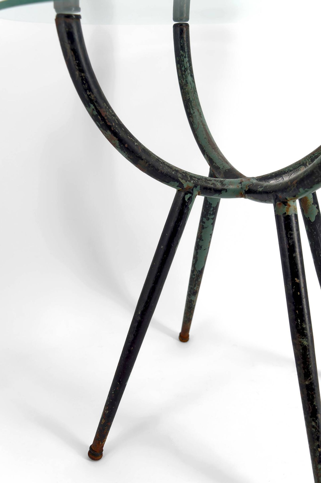 Patinated metal gueridon – Italy, 1960s