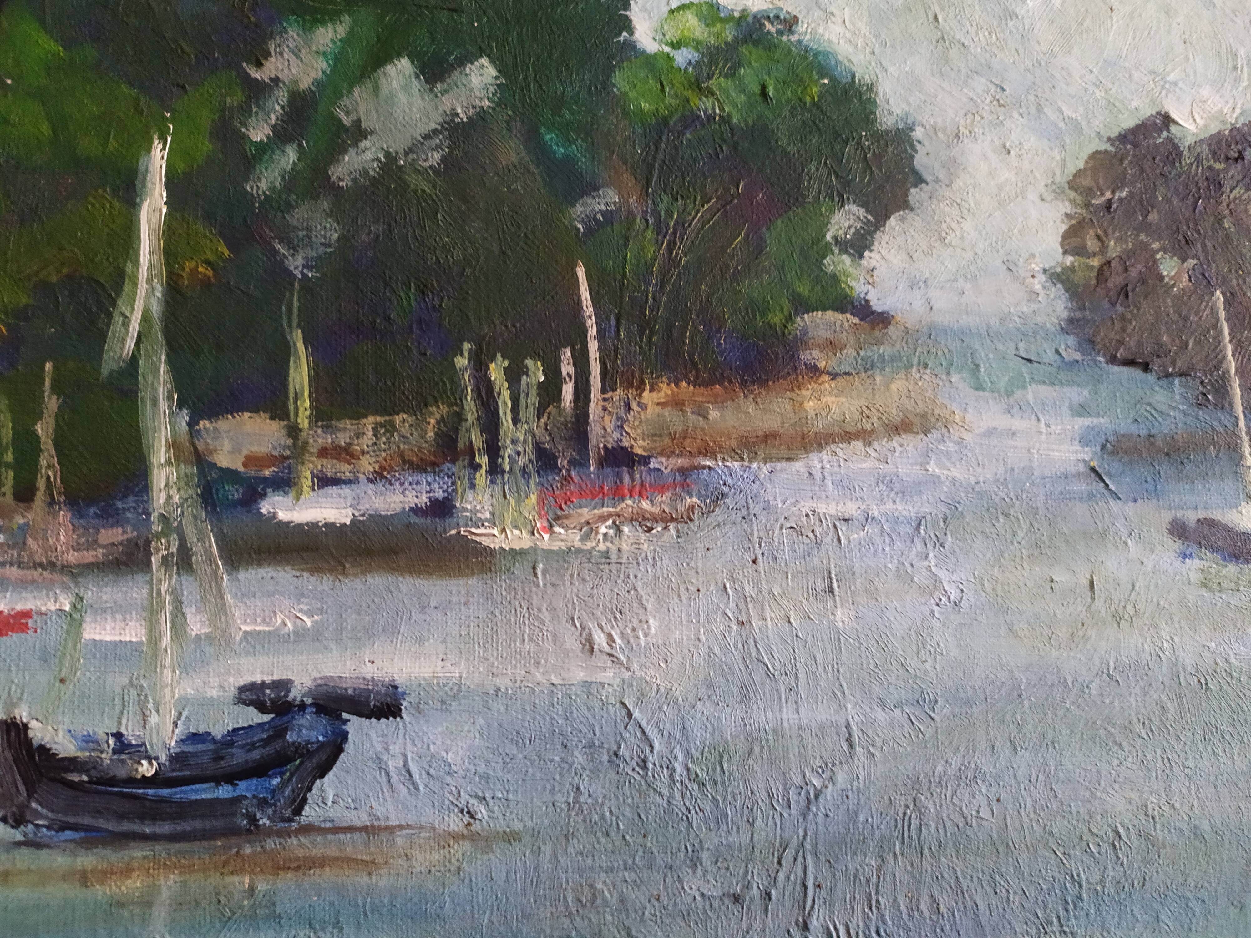 Huile sur toile Marine