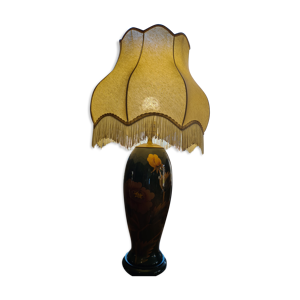 lampe verte fleuri