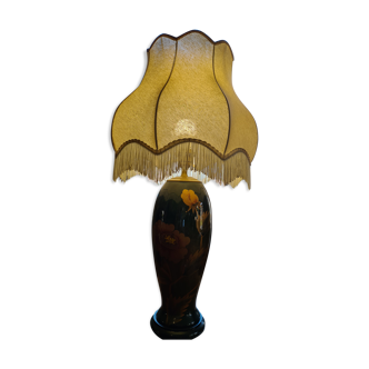 Lampe verte fleuri