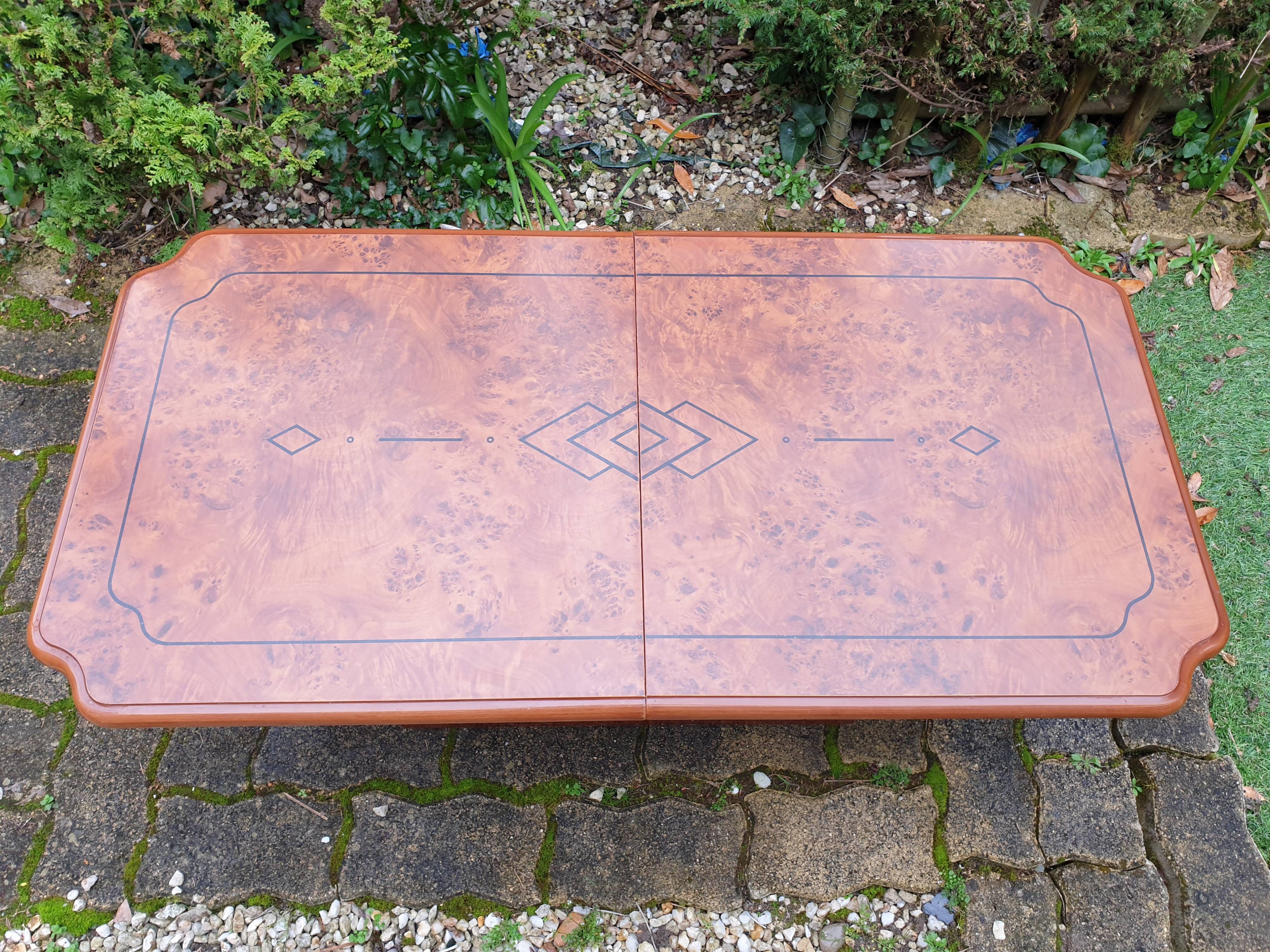 Elm burl cocktail coffee table