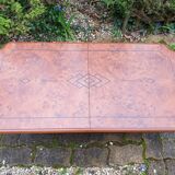 Elm burl cocktail coffee table