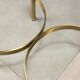 Vintage coffee table in brass and glass, Italian design, 1970s.