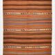 5x13 Long Wide Printsripe Vintage Kilim Rug, 145x410 Cm