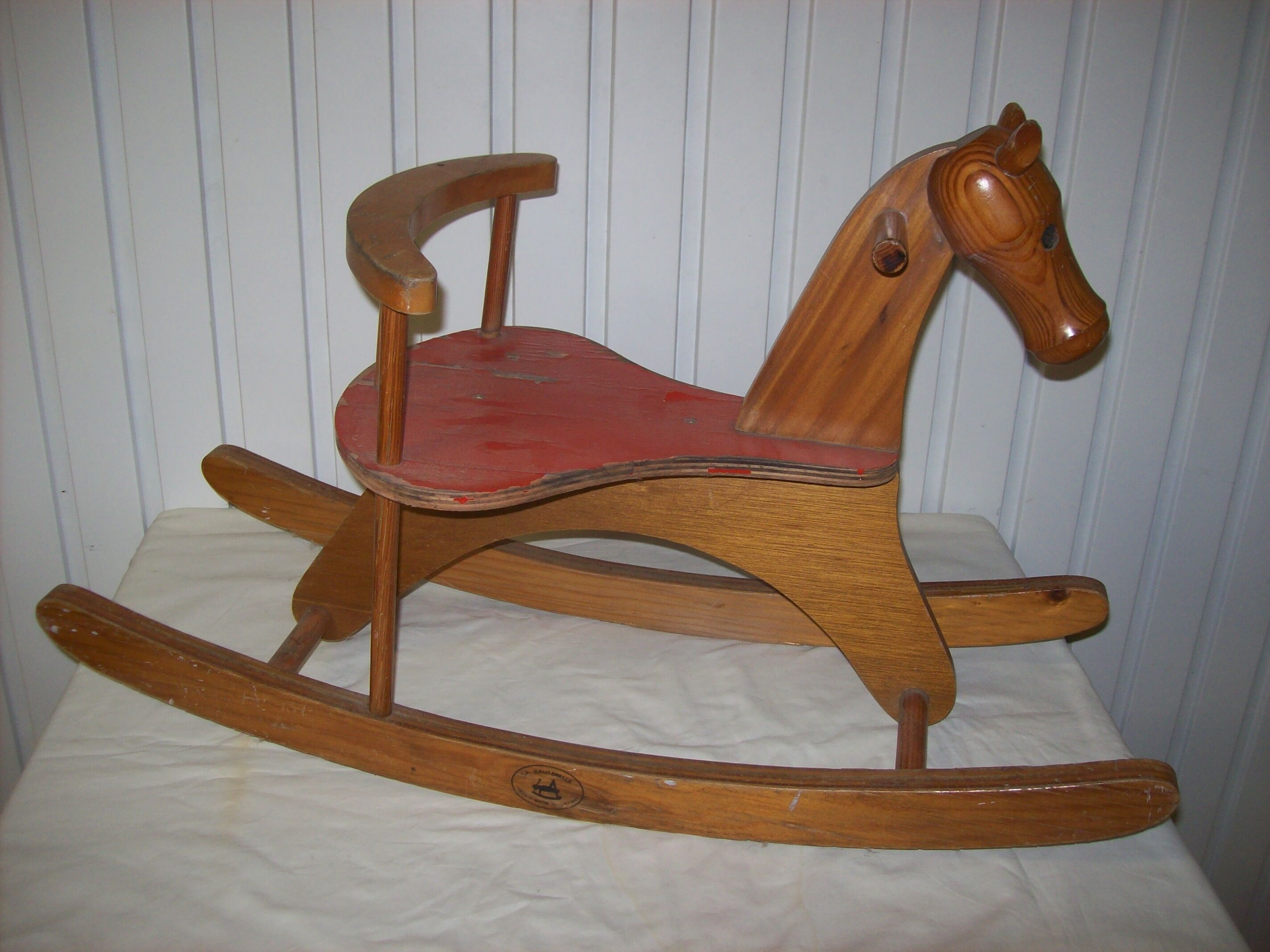 Wooden rocking horse