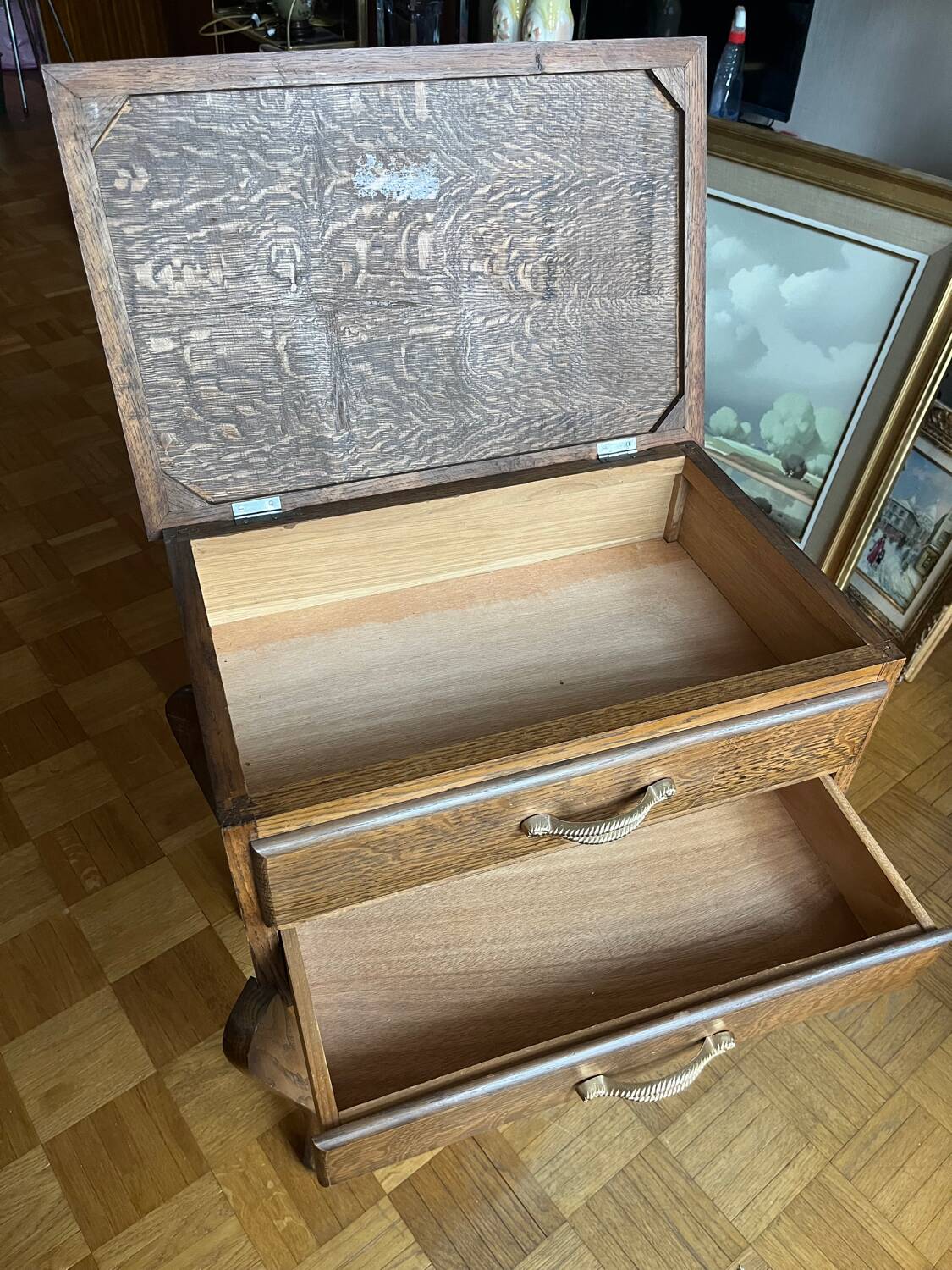 Wooden bedside table