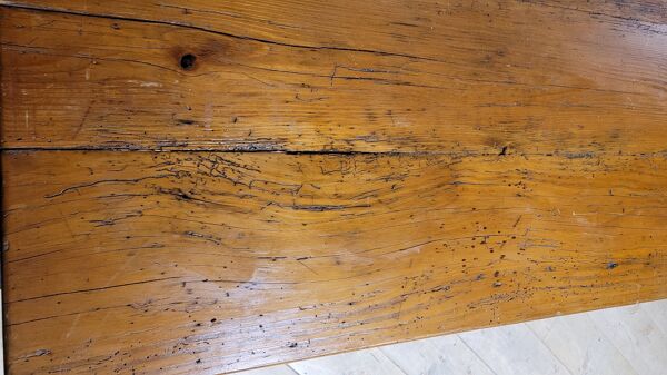 Table de ferme rustique ancienne -1m70