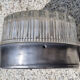 Pair of aluminum and glass wall lights, vintage 50s
