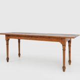 Rustic Farmhouse Table in Pine Wood, France, 1850s