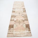 3x11 Rug For Kitchen Brown Beige Turkish Runner Rug, 86x325Cm SK 5286