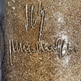 Vintage earthenware pitcher years 50/60 signed jc monange