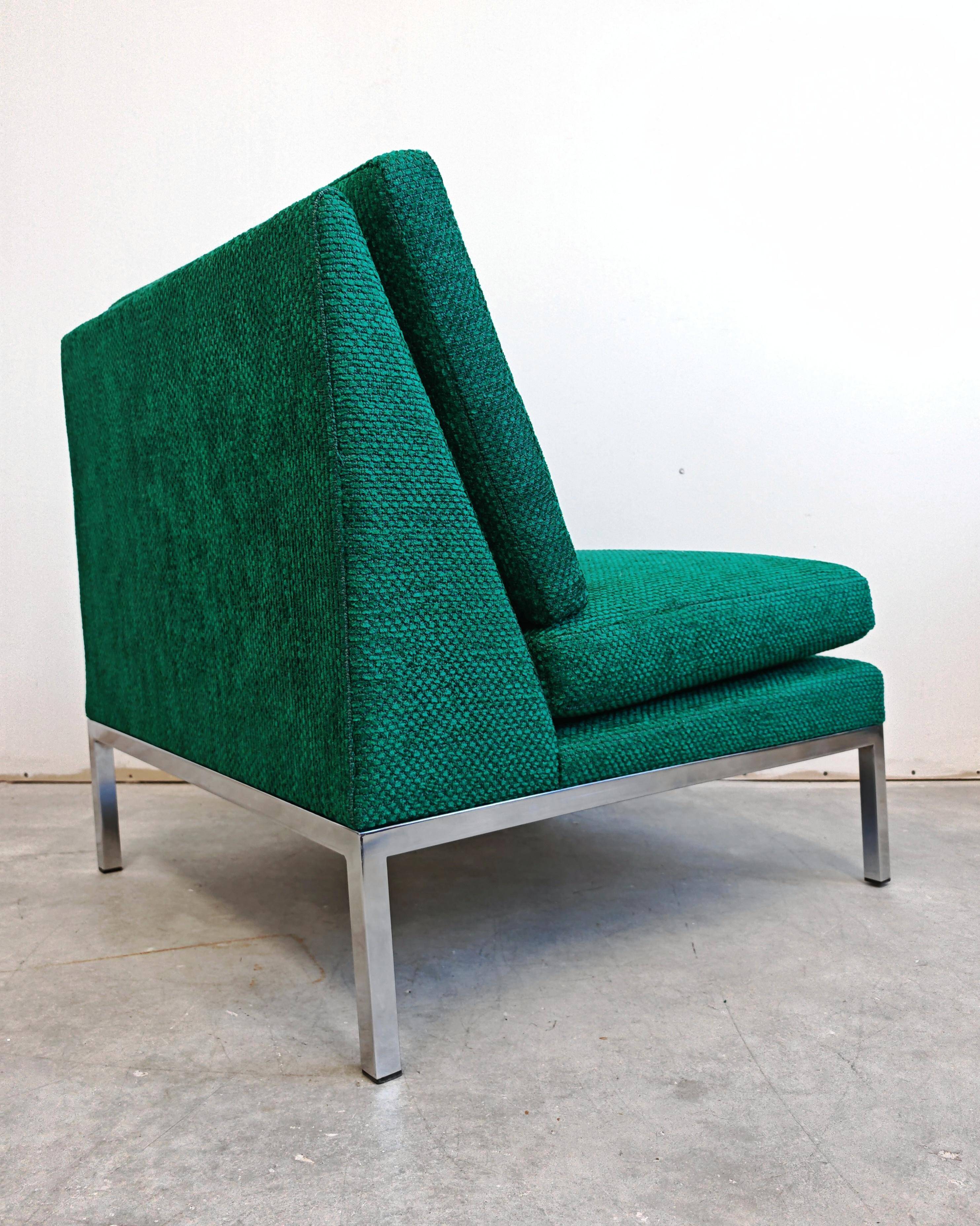 Paire de fauteuils slipper Mid Century Modern par Florence Knoll